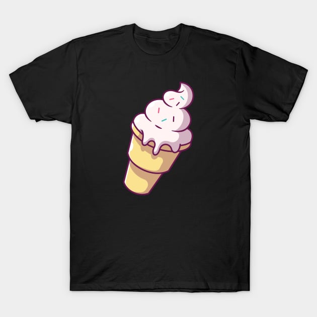 Vanilla ice cream meses cartoon T-Shirt by Catalyst Labs